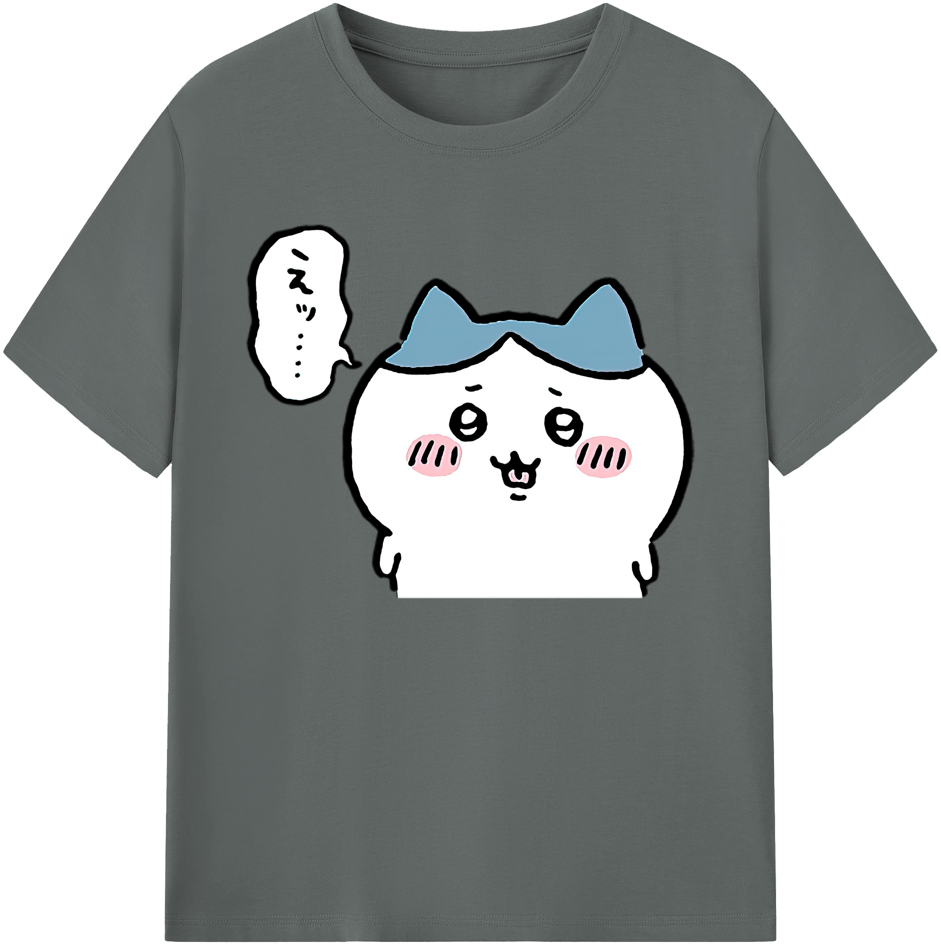 （画像用） ちいかわ ハチワレ Chii-kawa hachiware 綿100％ メンズ半袖Tシャツ｜肌触りやわらか＆通気性
